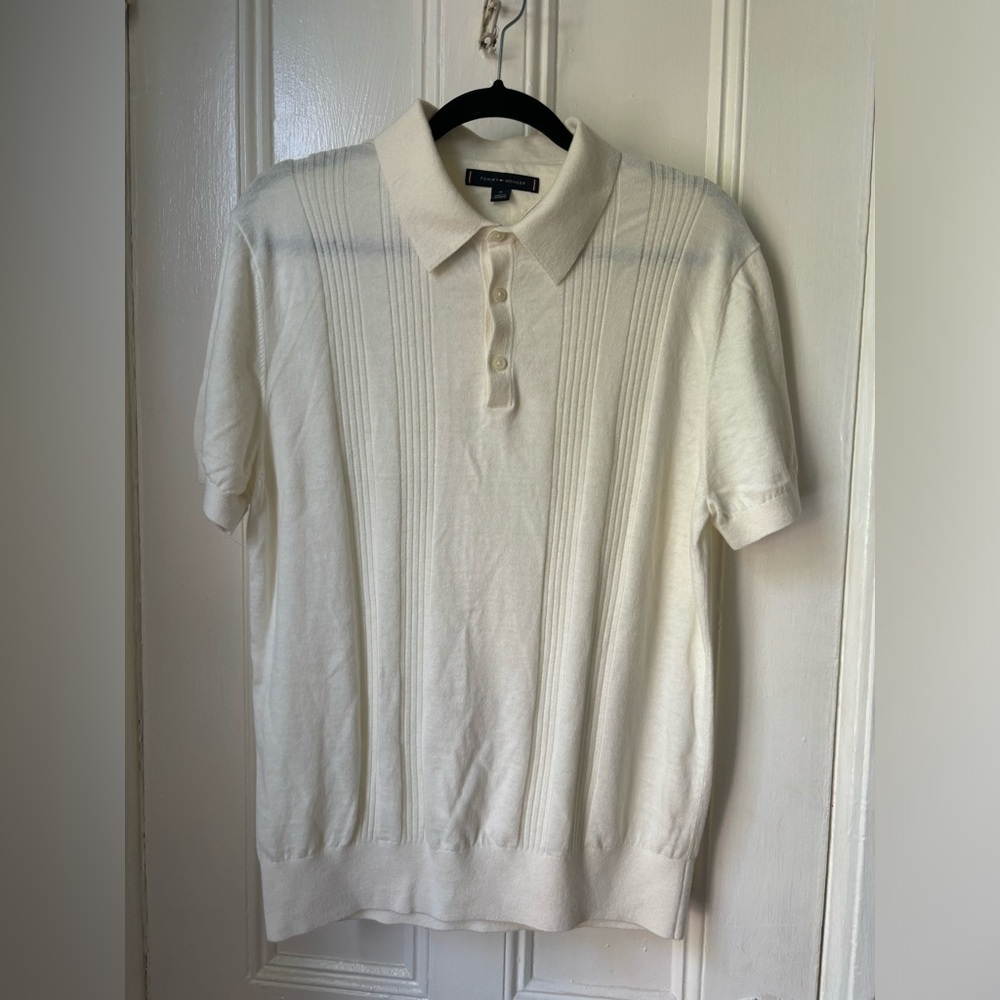 Tommy Hilfiger Men's Off-White Polo Shirt